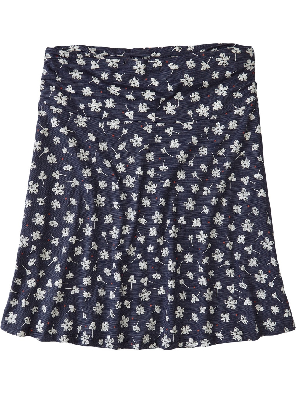 Toad&Co Chaka Skirt Navy Floral Tencel Organic Cotton Small